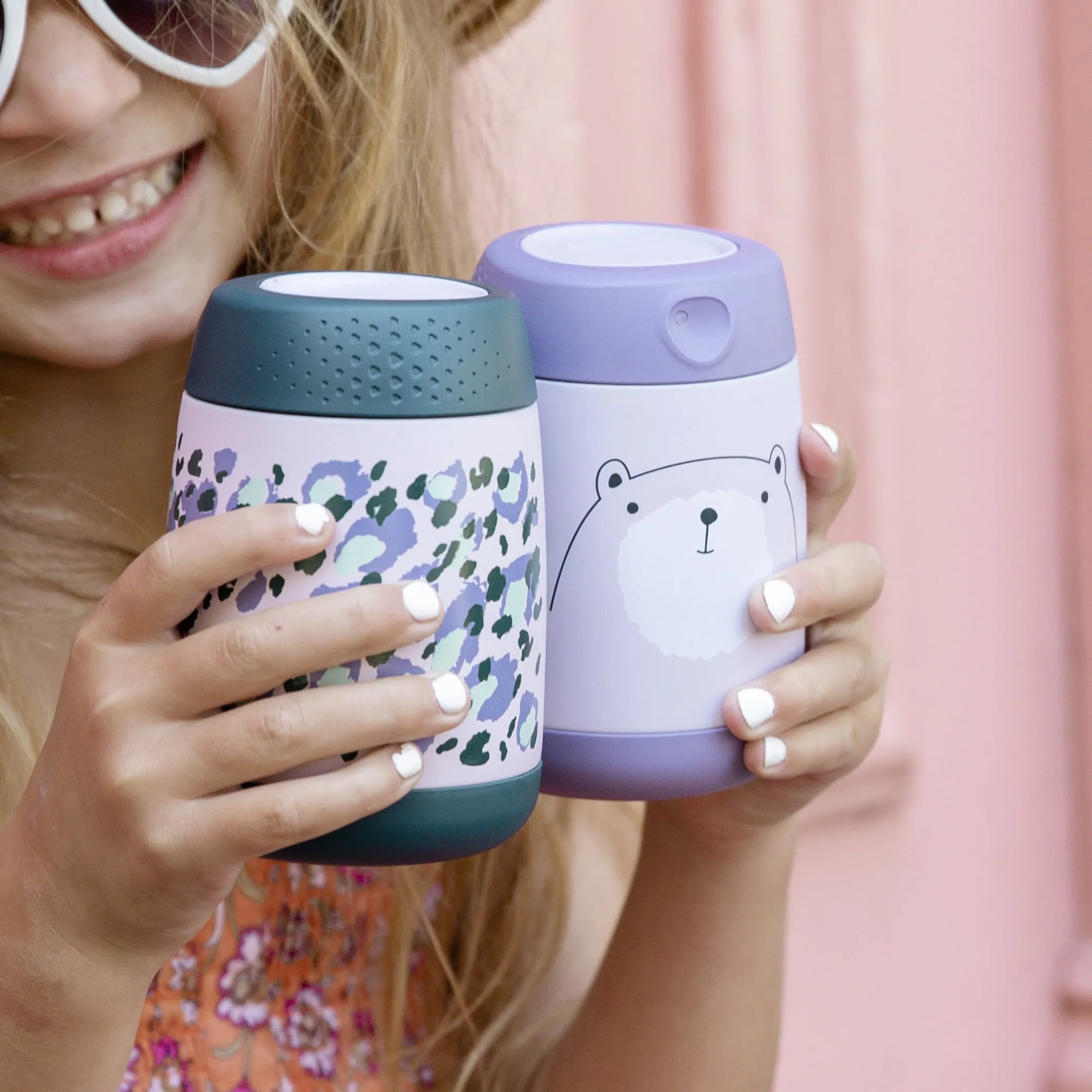 insulated food jar mini - friendly fox