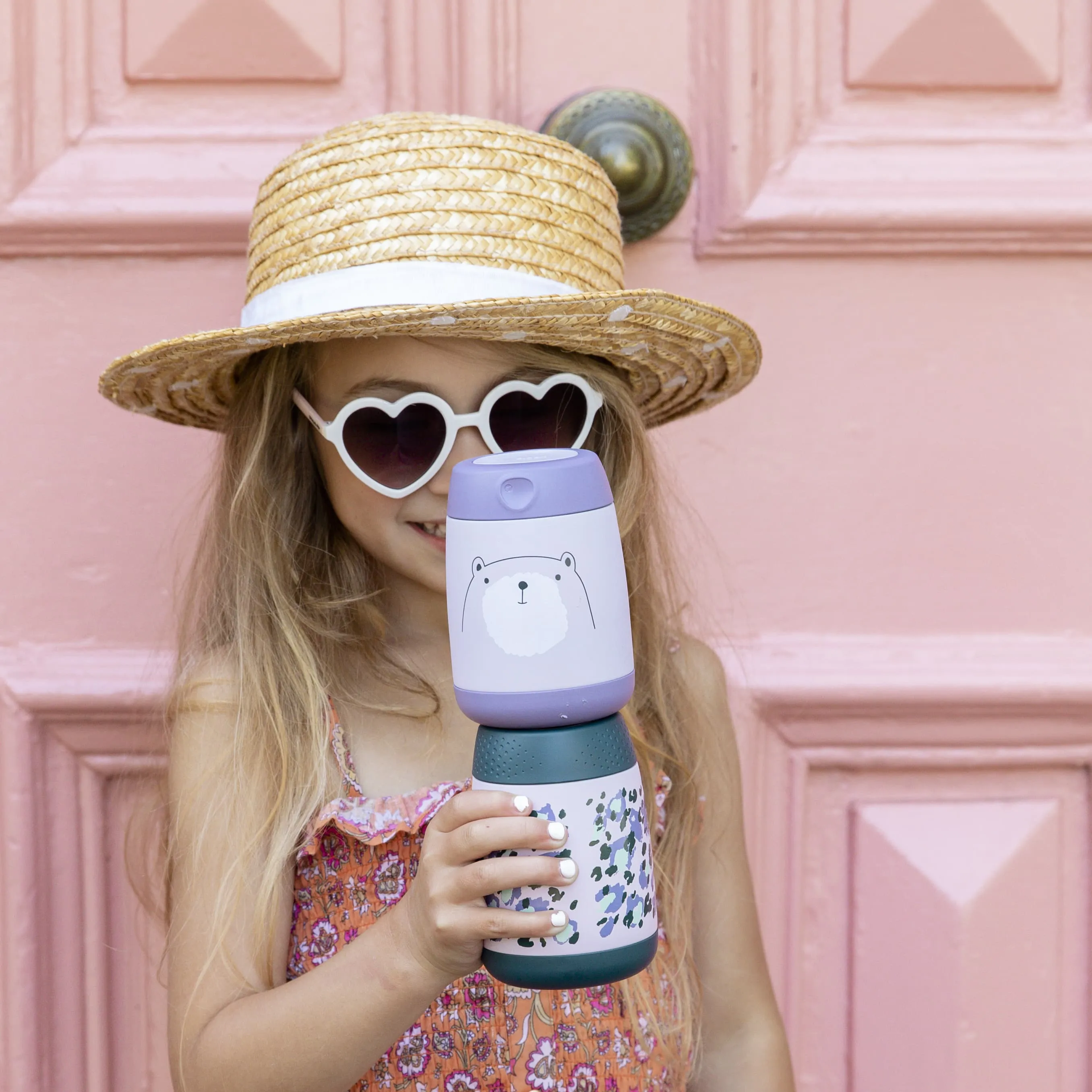 insulated food jar mini - friendly fox