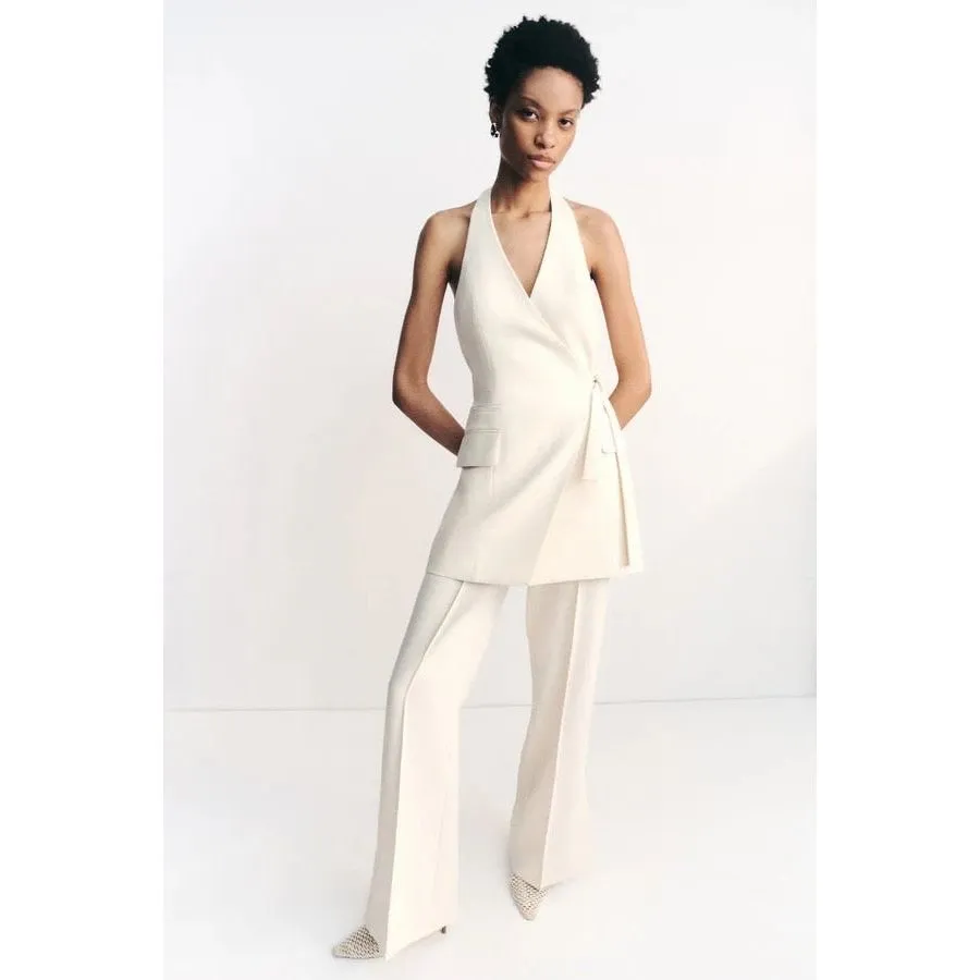 IRENA TAILORED WRAP MINI DRESS
