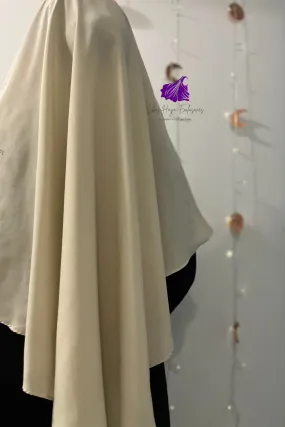 Khimar, Zahra Khimar-Single layer khimar with built in niqab-Cream