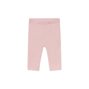 Knit Pink Cable Leggings