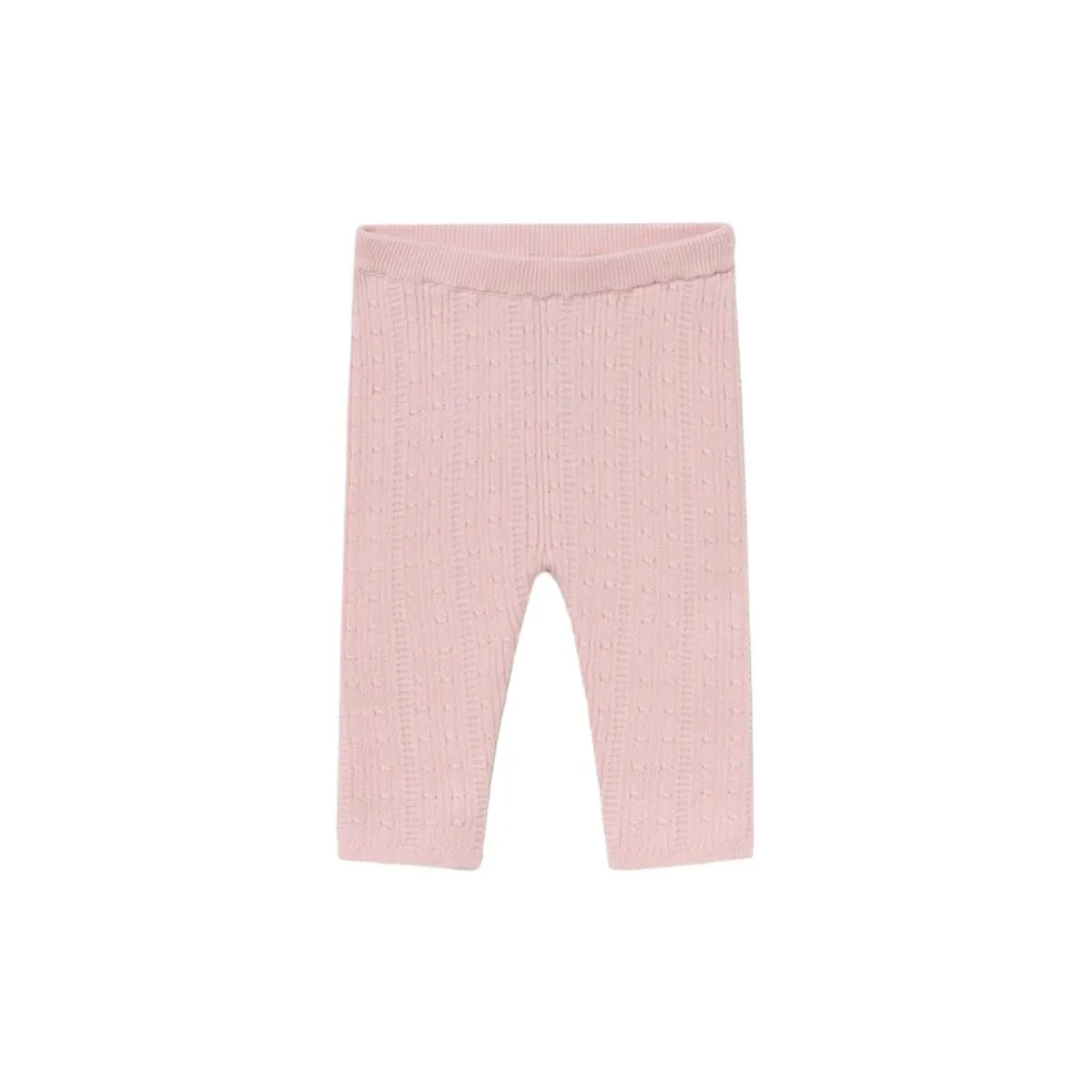Knit Pink Cable Leggings