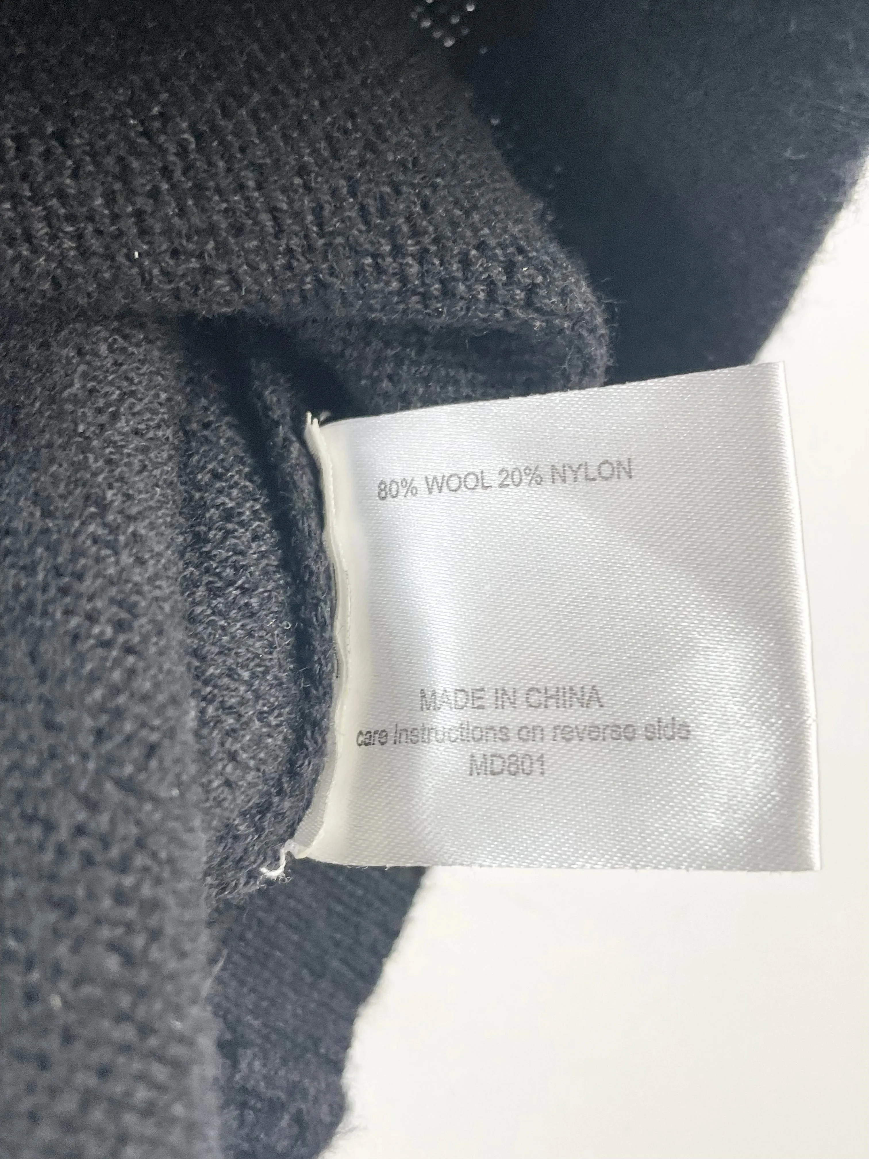 Laura Ashley Black Wool Blend Knit Pencil Dress - S