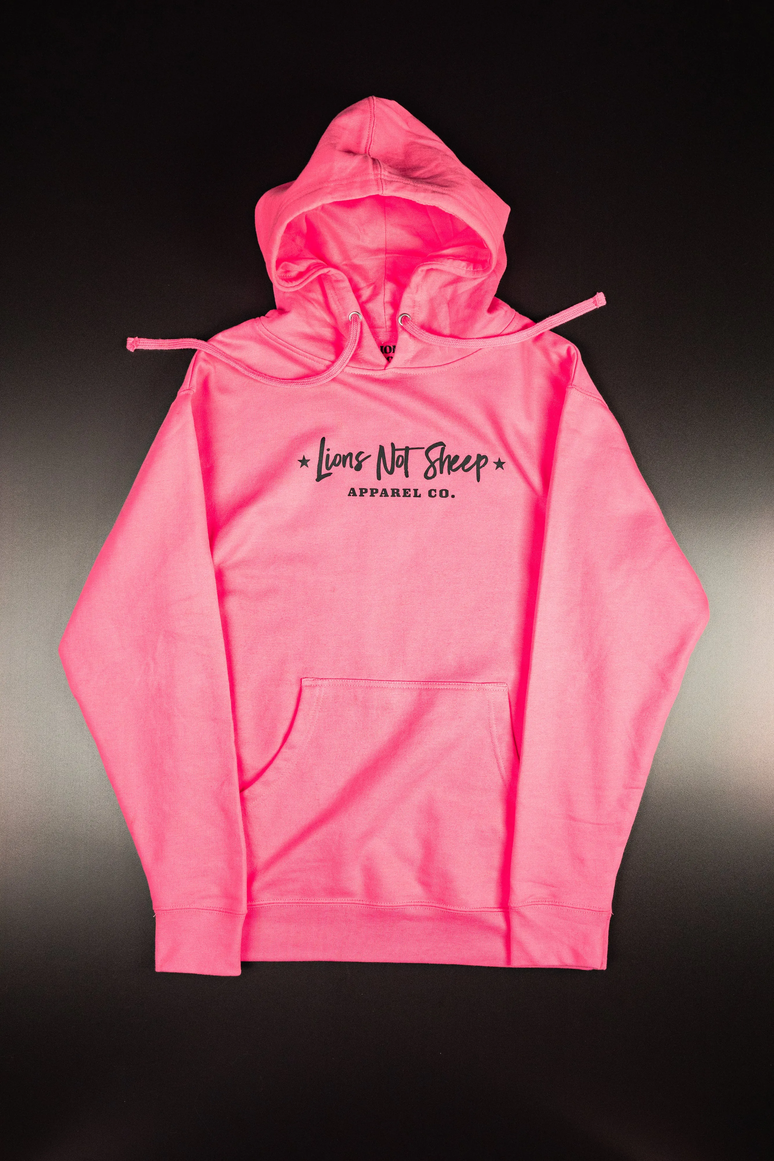 Lions Not Sheep "Apparel Co." Unisex Pullover Hoodie - Neon Pink Edition