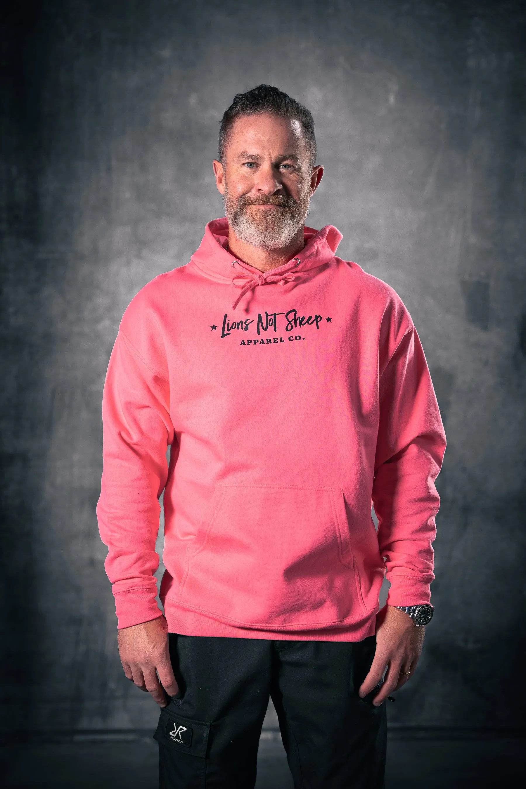 Lions Not Sheep "Apparel Co." Unisex Pullover Hoodie - Neon Pink Edition