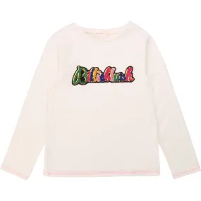 Long Sleeve Tee with Multicolored Logo