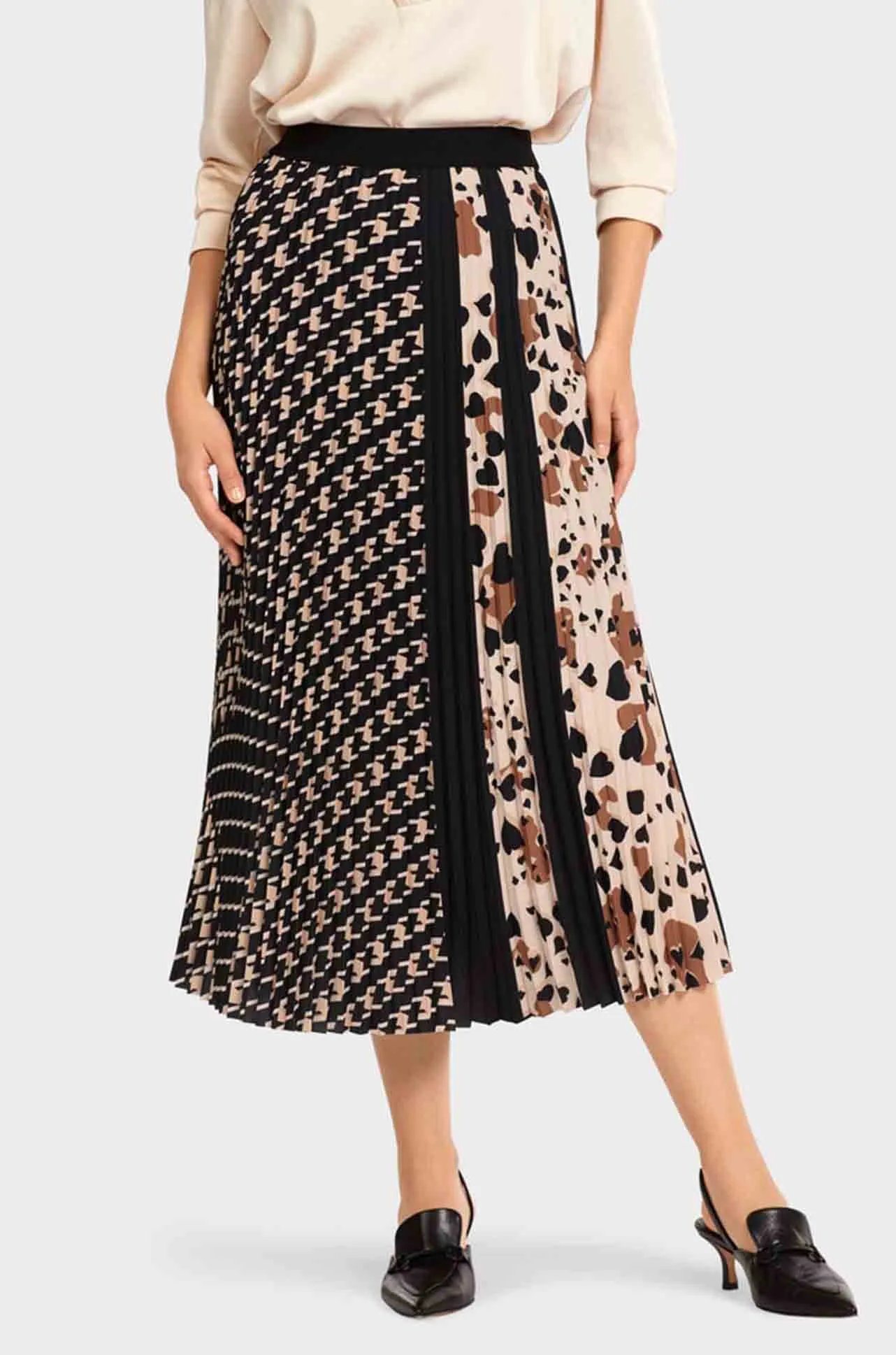 Marc Cain - Print Pleated Skirt