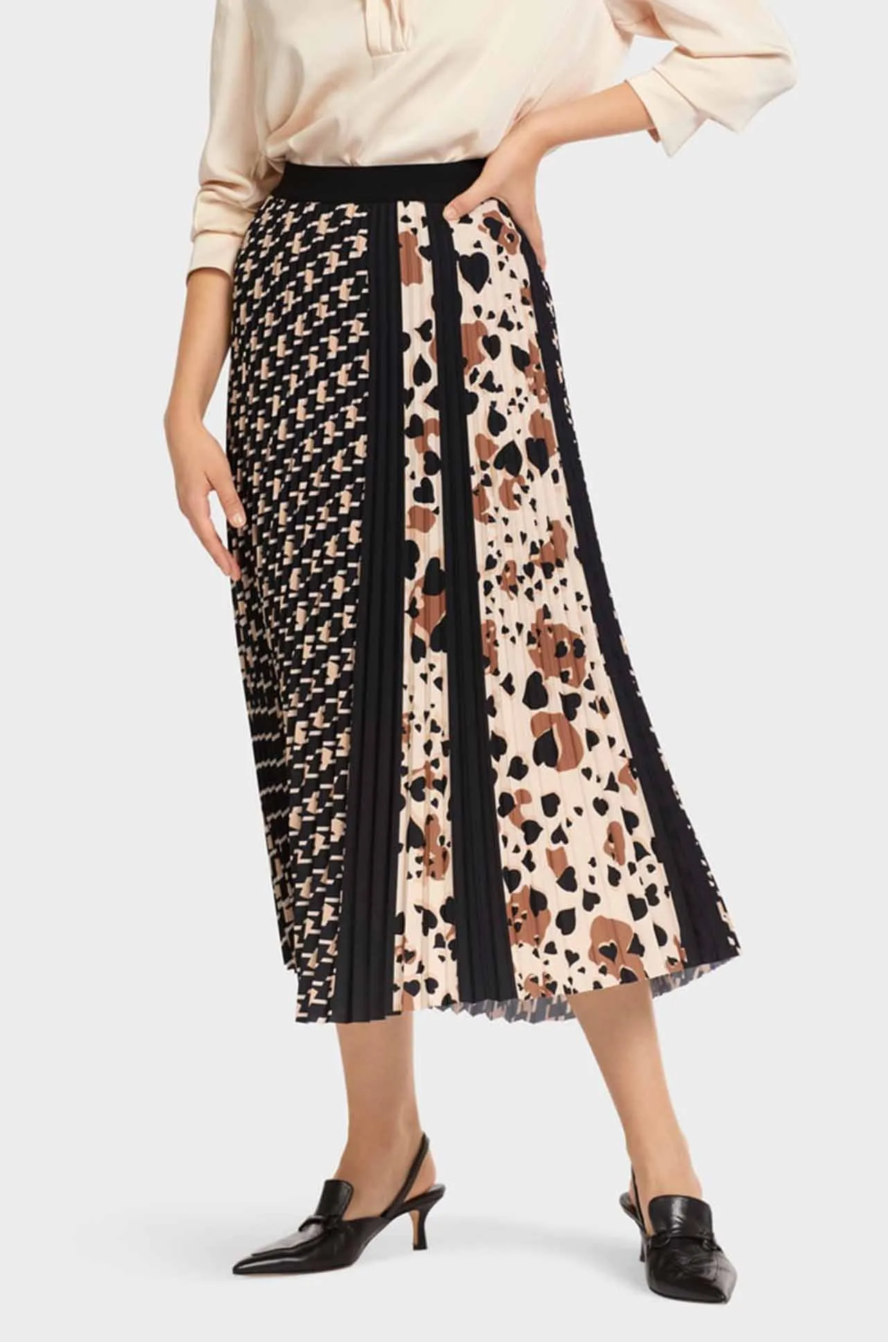 Marc Cain - Print Pleated Skirt