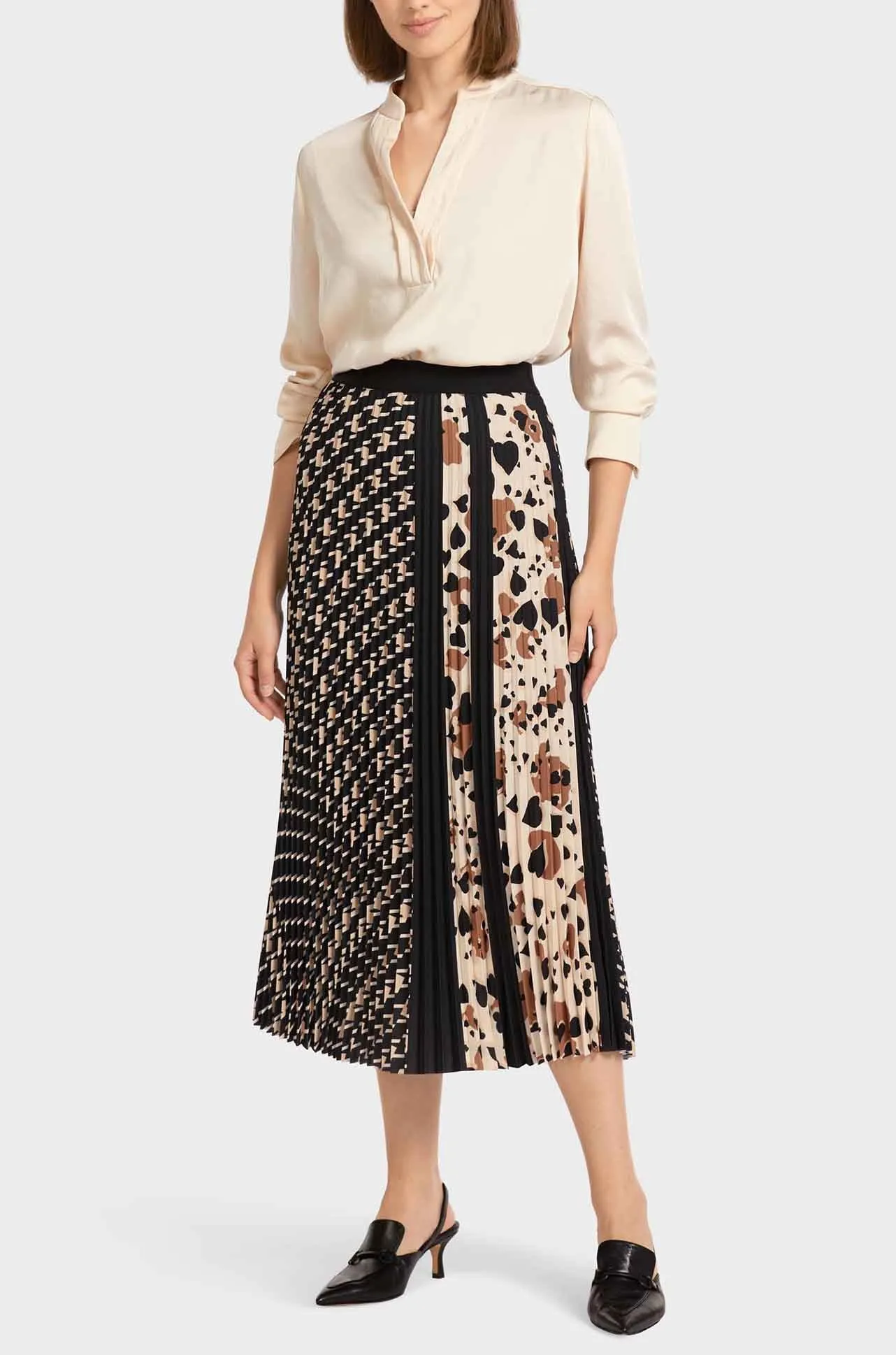 Marc Cain - Print Pleated Skirt