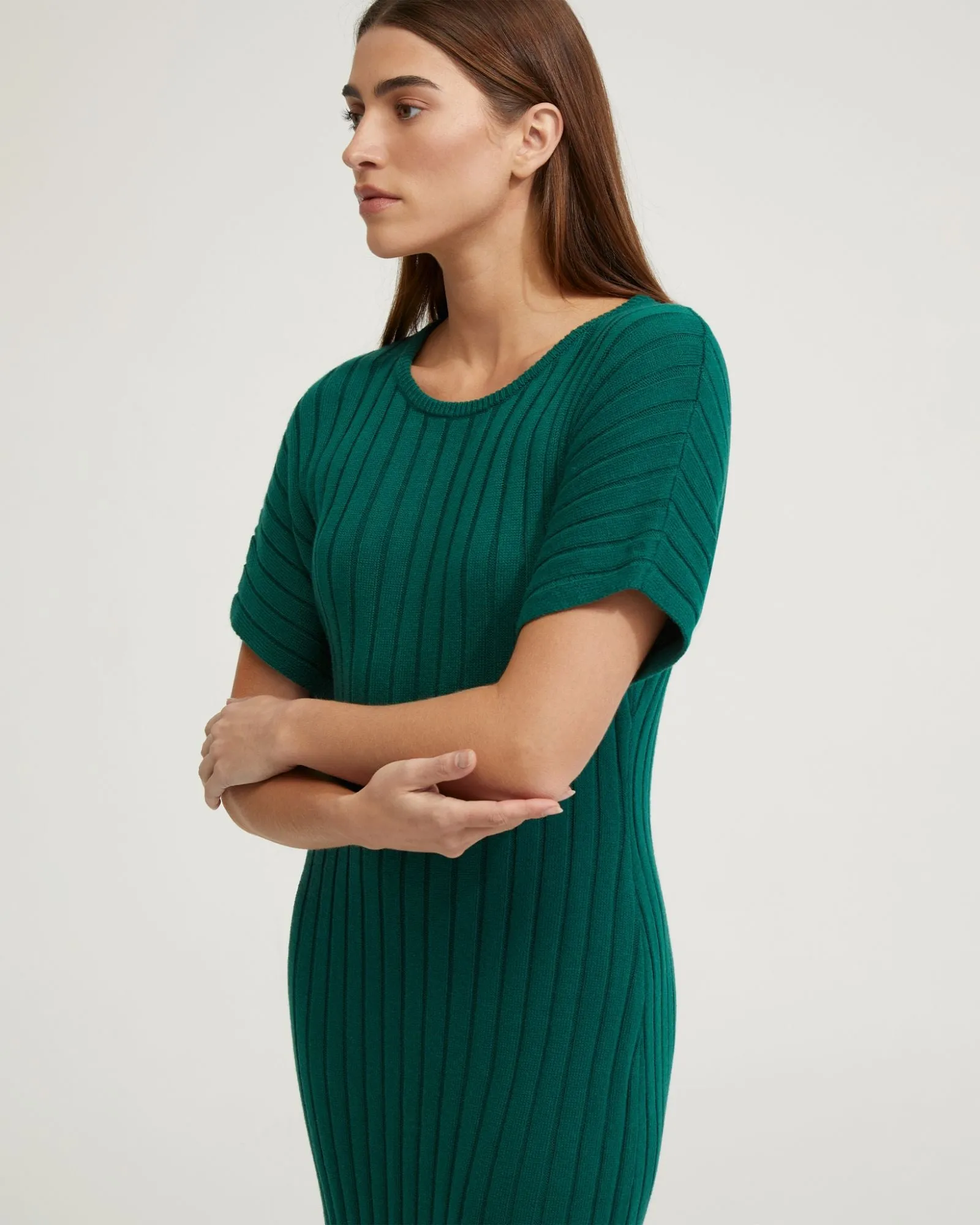Maya Rib Short Sleeve Dress