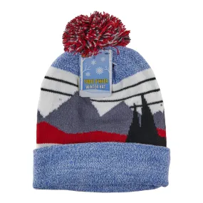 Men's Landscape Beanie With Pom Pom