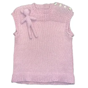 Merino Shoulder Top Pink