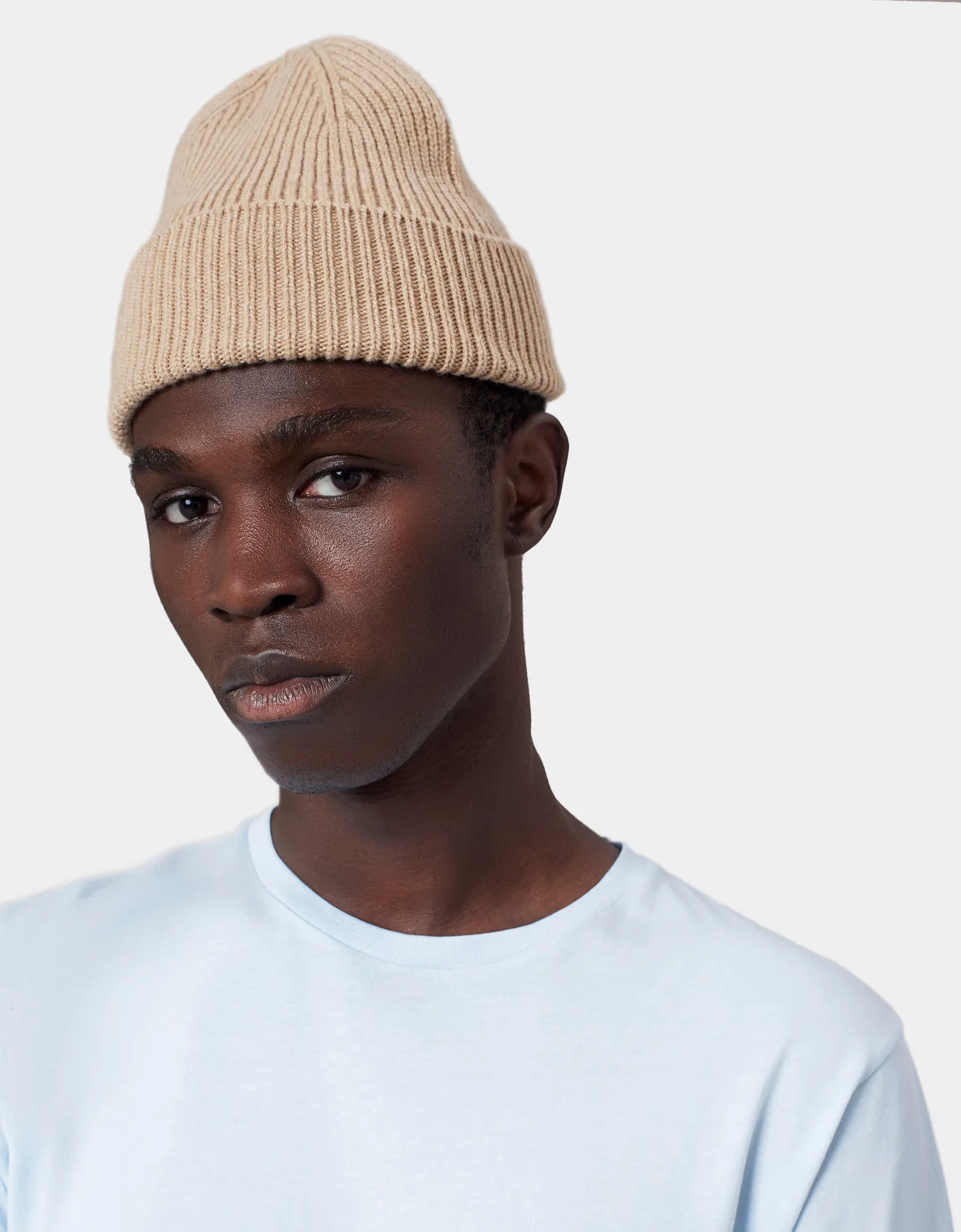 Merino Wool Beanie - Burned Yellow
