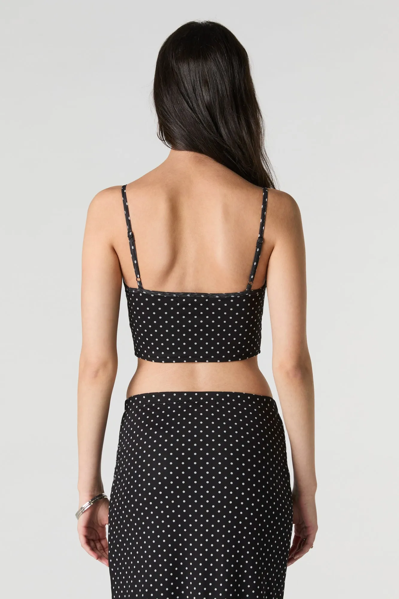 Mesh Cropped Corset Tank