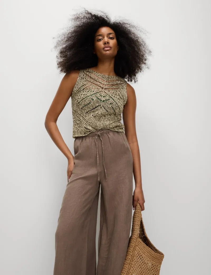 Metallic Vest With Cotton