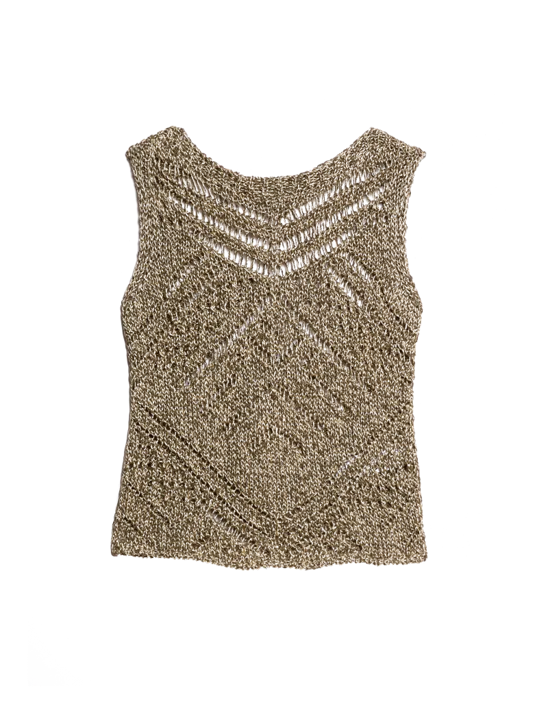 Metallic Vest With Cotton