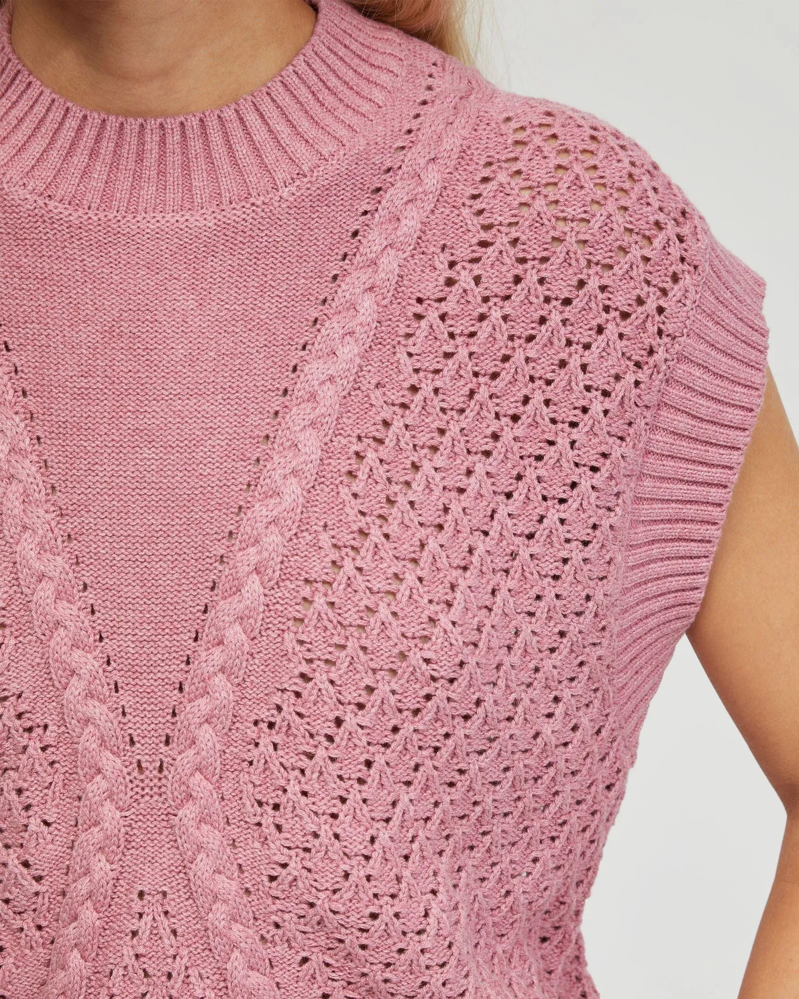 Monica Cable Knit Vest