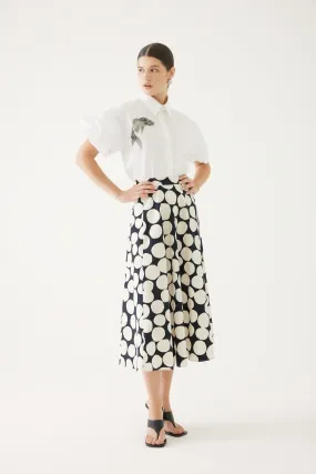 Multi-Color Polka Dots Midi Skirt