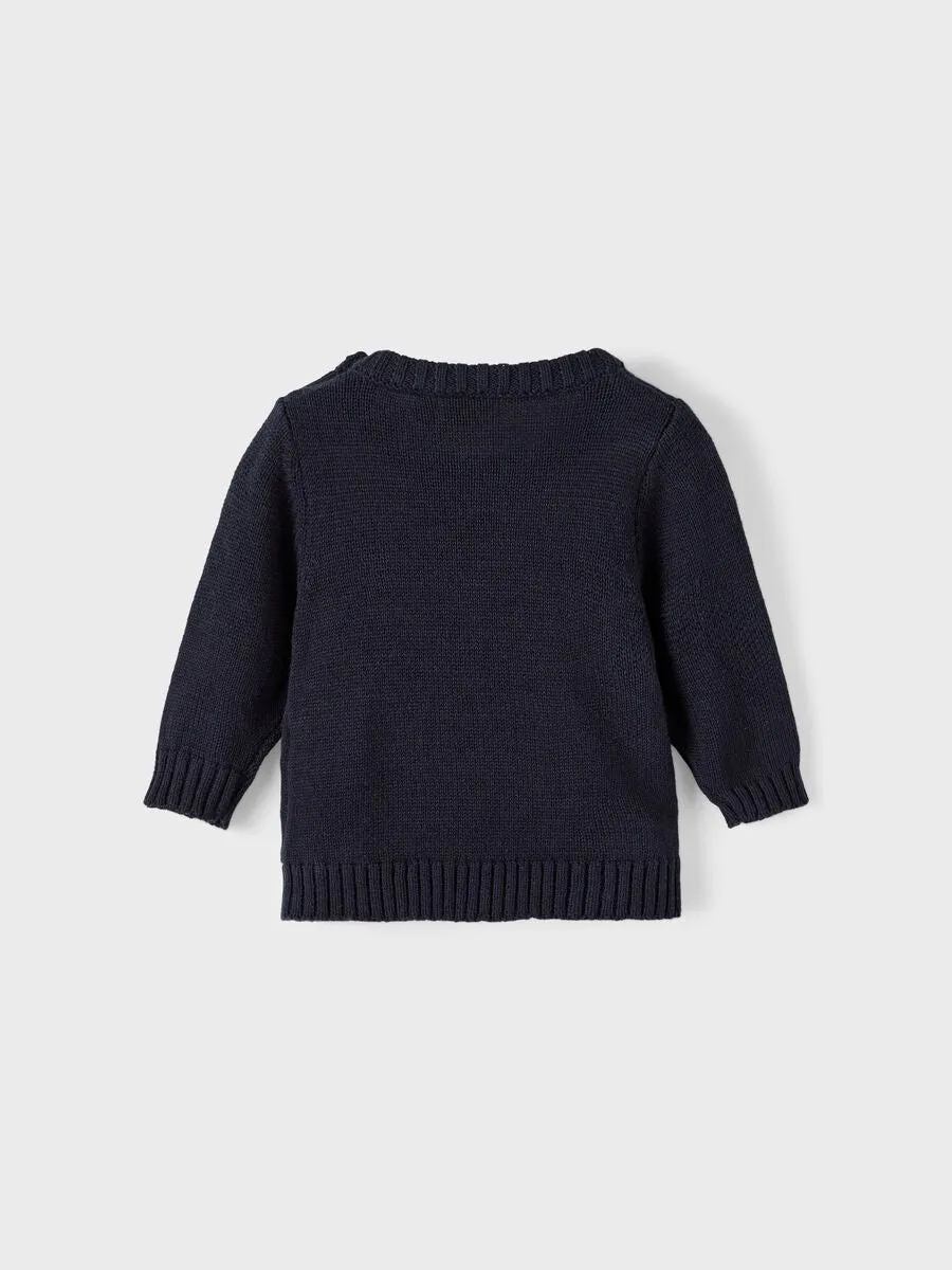 Name it pullover pupazzo di neve blu neonati