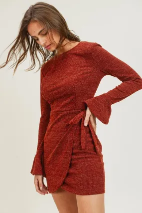 Naomi Wrap Dress - Rust
