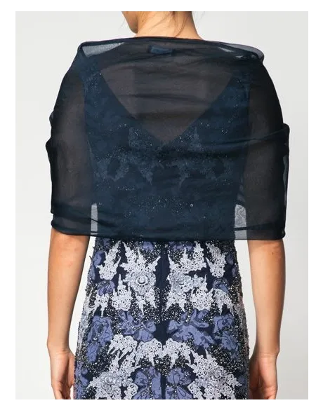 Organza Wrap - Navy