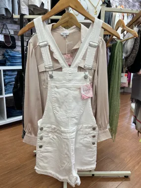 Overall Shorts With Cuffed Hem