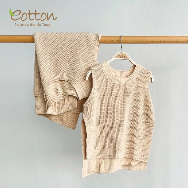 Oversized Baby Sweater Knitted Vest | Mommy & Me Matching