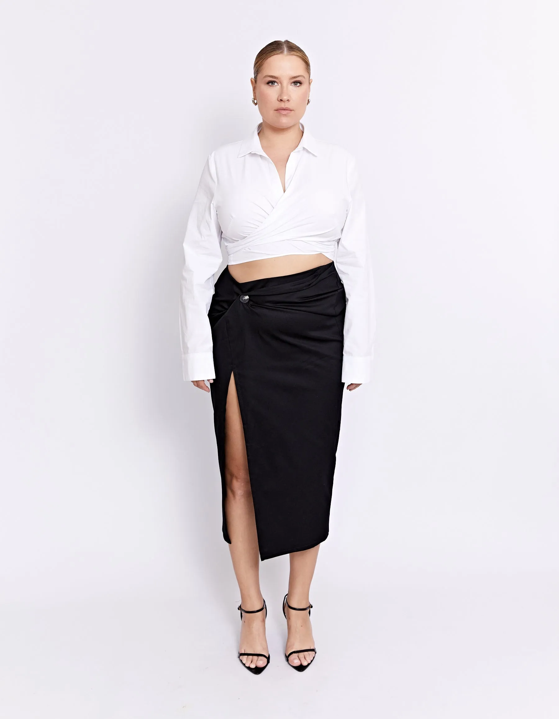 PARKS MIDI SKIRT | BLACK