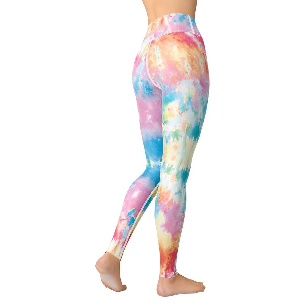 Pastel Tie Dye Yoga Leggings