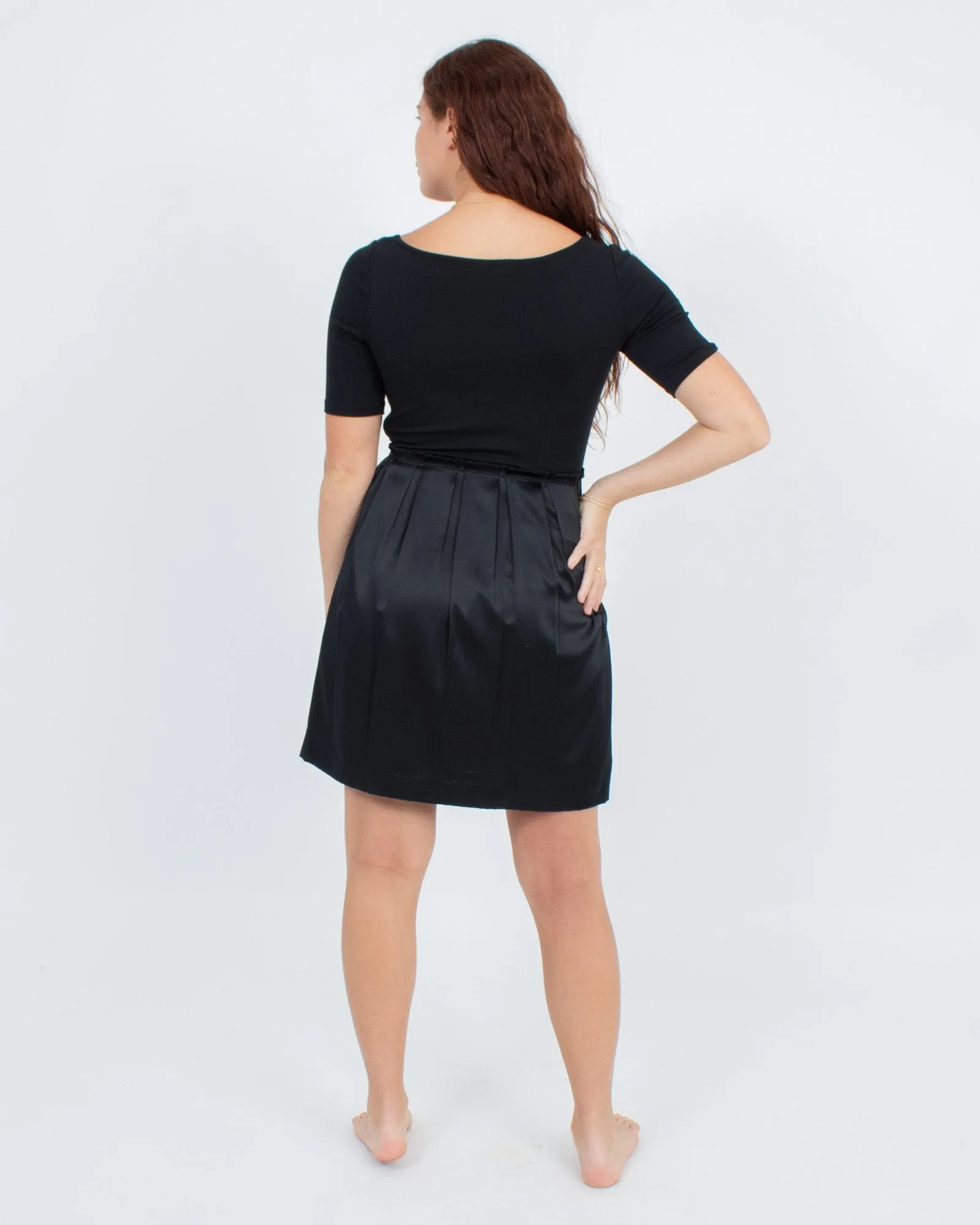 Pleated A-line Dress