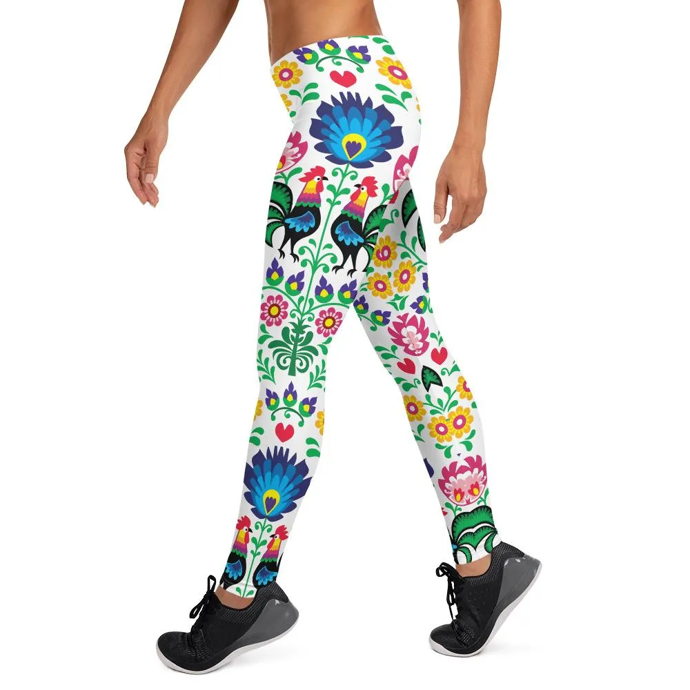 Polish Folk Art Leggings