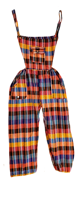 Rainbow Striped Overalls