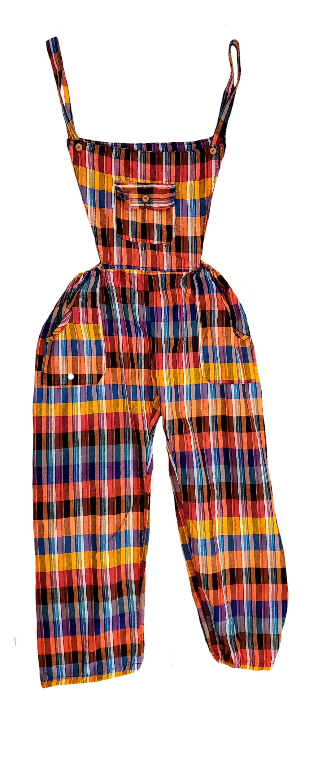 Rainbow Striped Overalls
