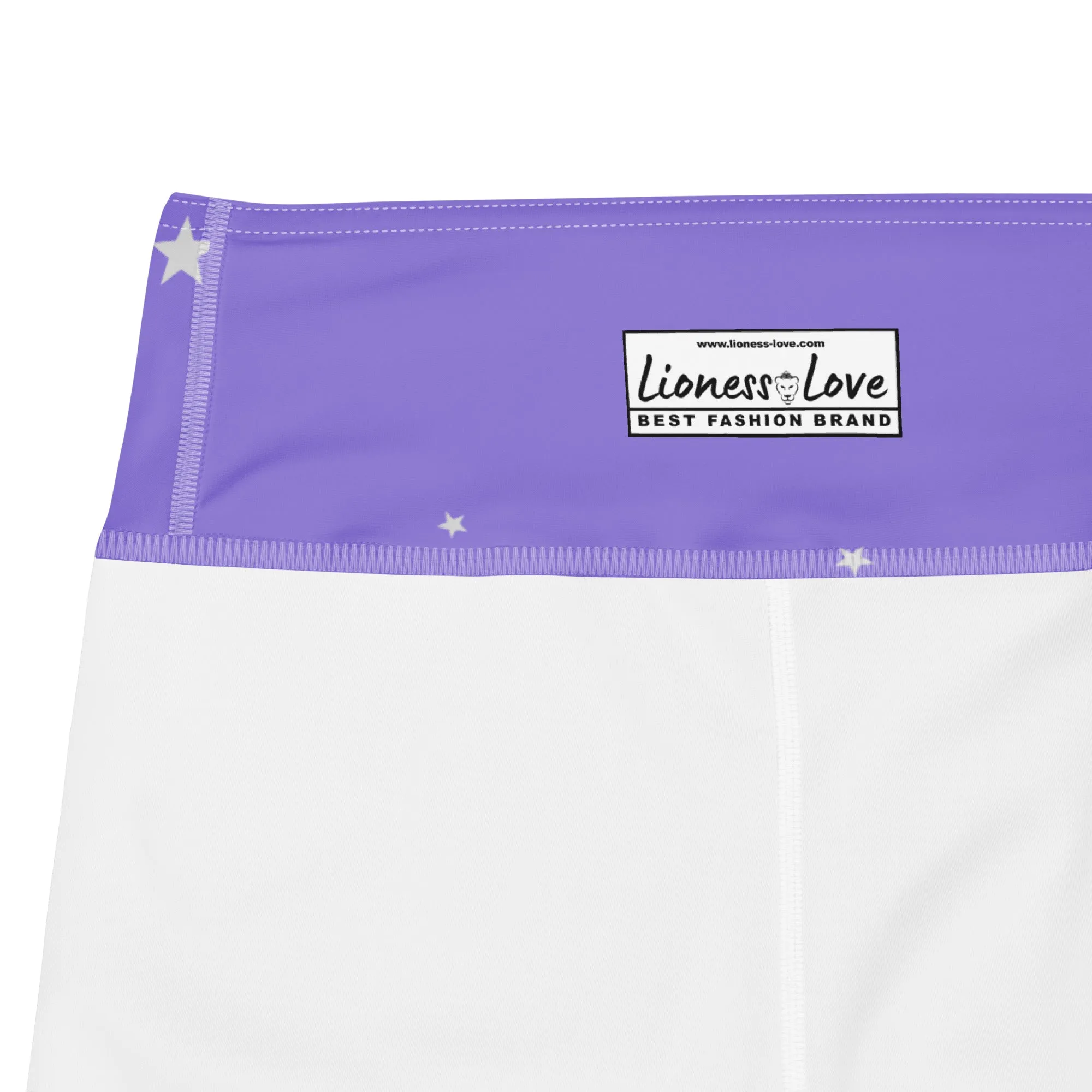 Saturn and Stars Yoga Capri Leggings | Fitness Capri Leggings, lioness-love