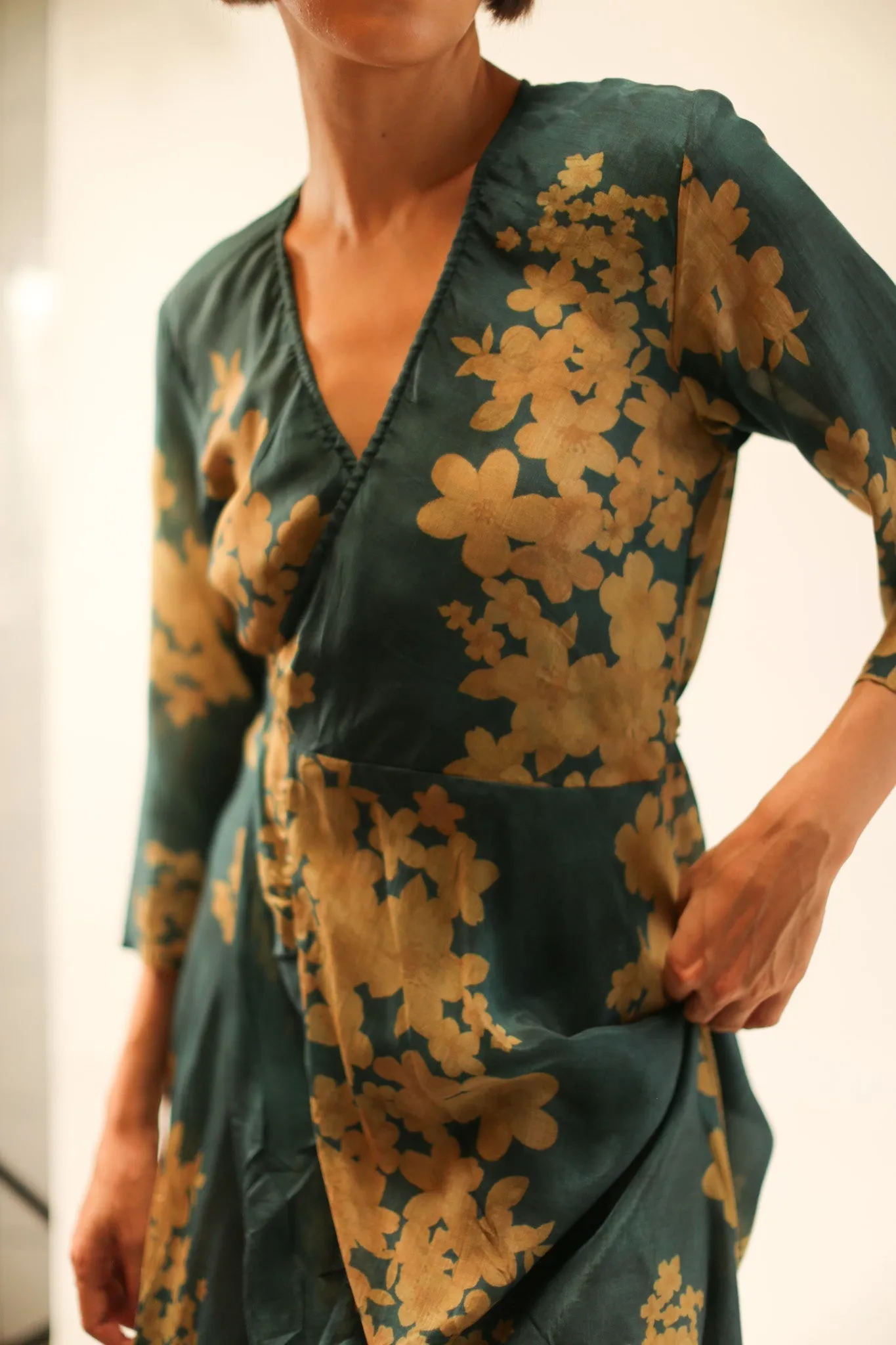 SILK WRAP DRESS BASHA
