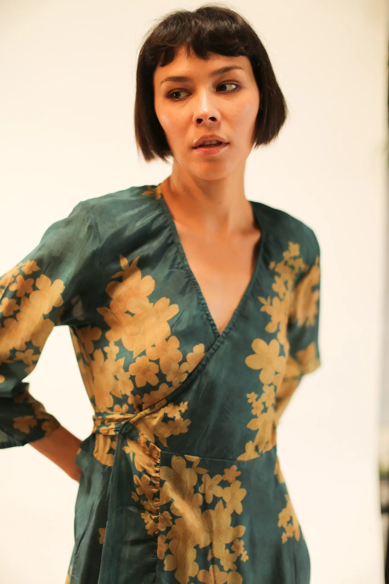 SILK WRAP DRESS BASHA