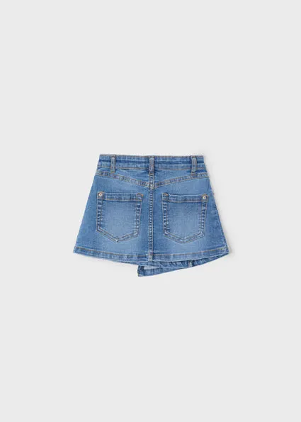 skirt side pleated with pocket - denim-017