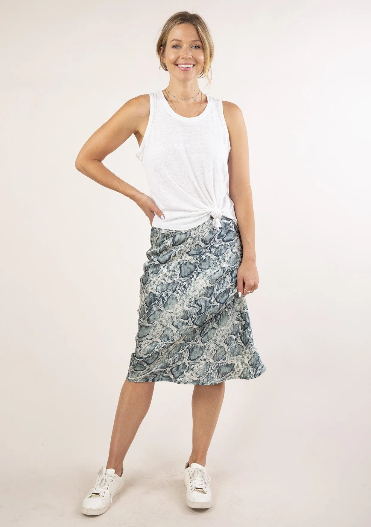 Snake Print Sexy Bias Mini Skirt
