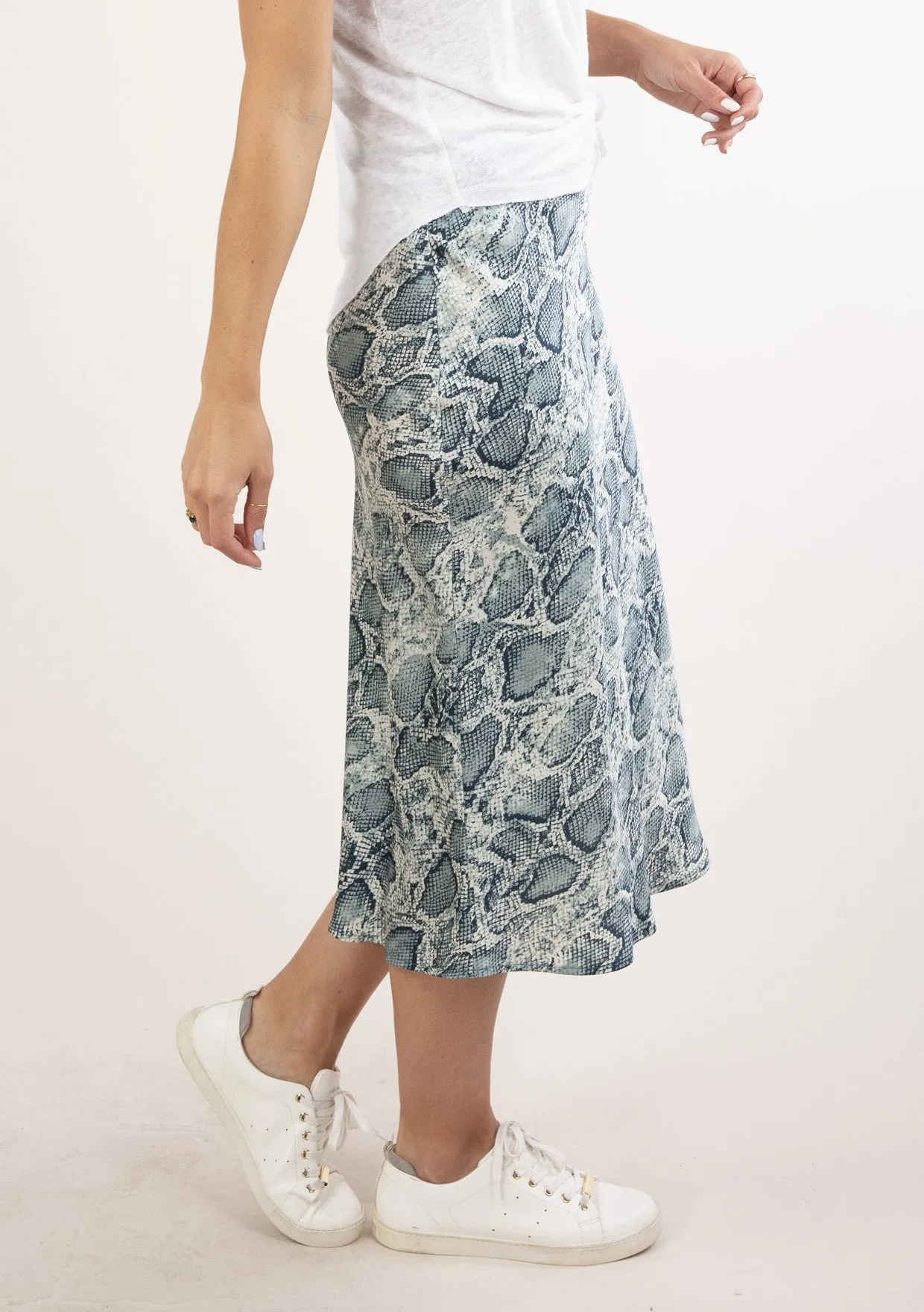 Snake Print Sexy Bias Mini Skirt