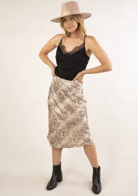 Snake Print Sexy Bias Mini Skirt