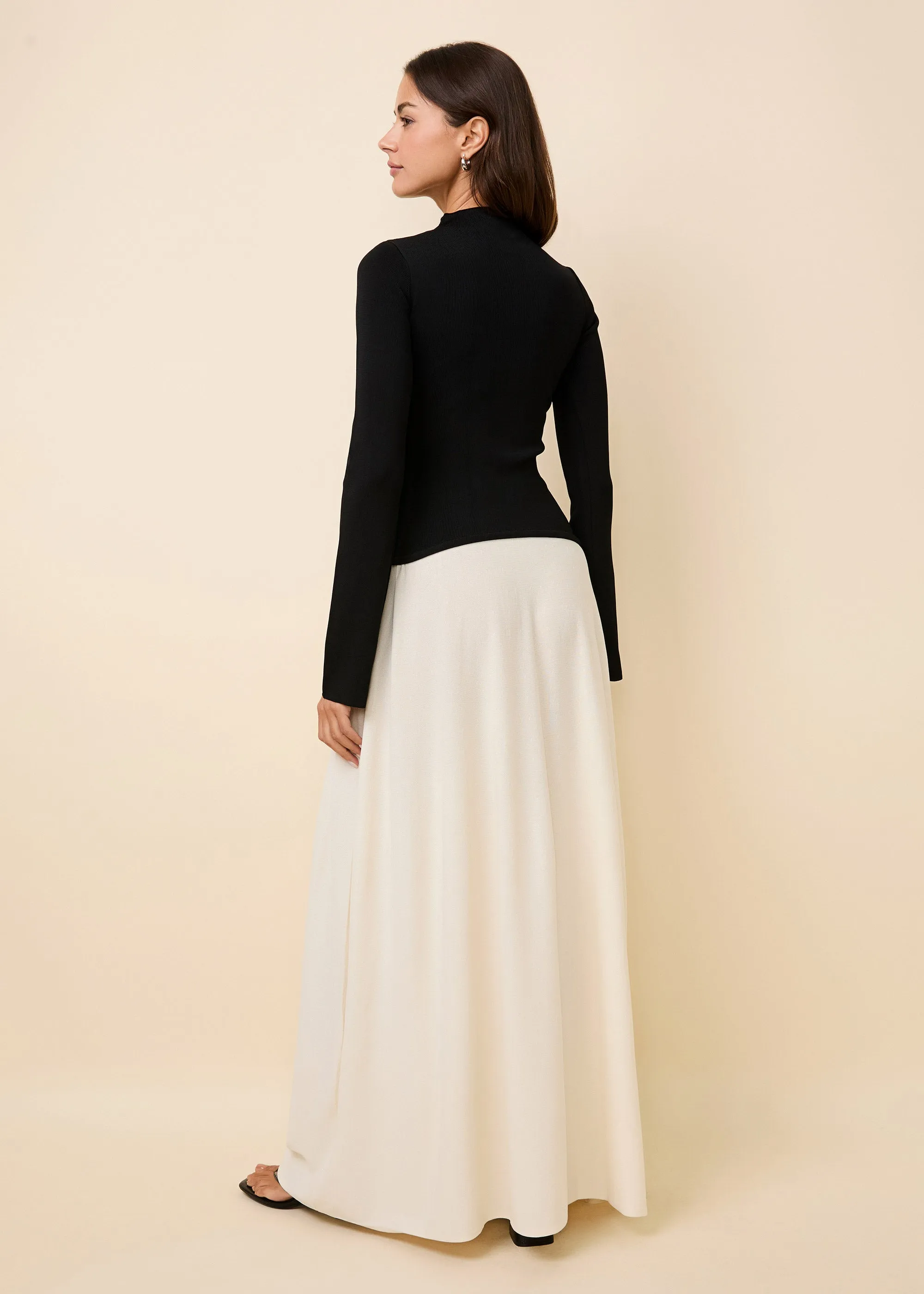 Soglio Dress Ecru / Noir