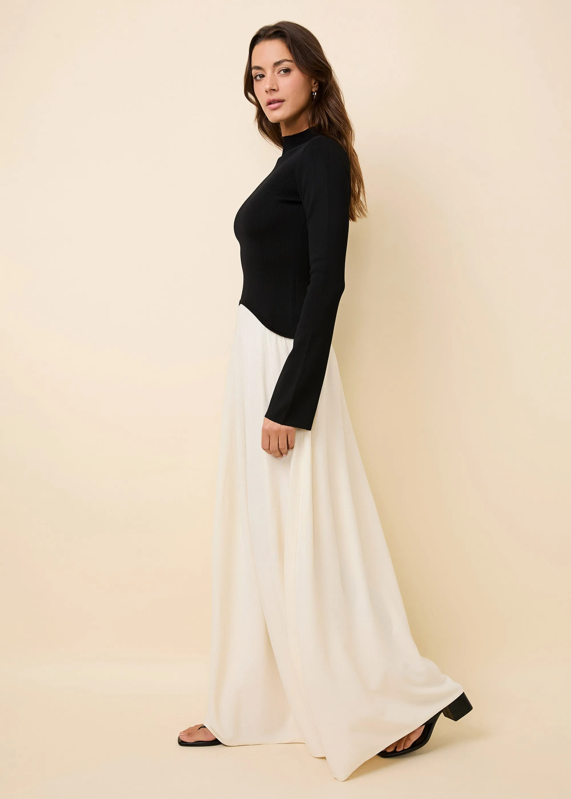 Soglio Dress Ecru / Noir