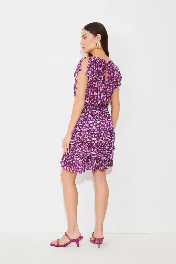 Suncoo Clarine Geo Purple Dress