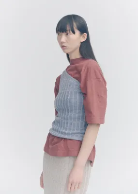 Tension Knitted Singlet ~ Denim