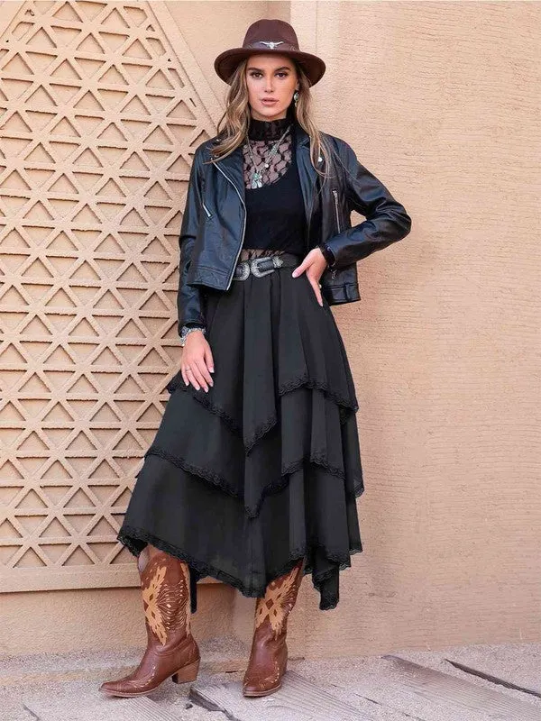 The Hobo Tiered Midi Skirt