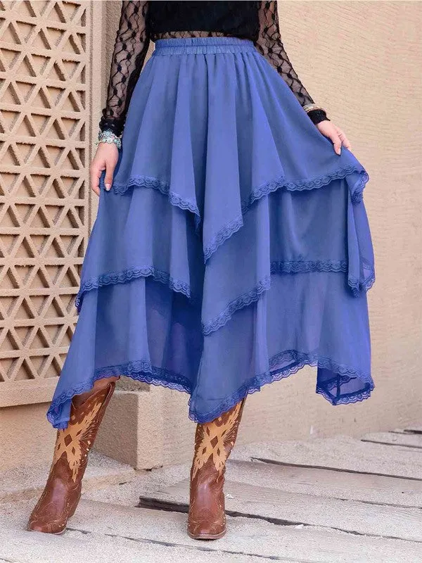 The Hobo Tiered Midi Skirt