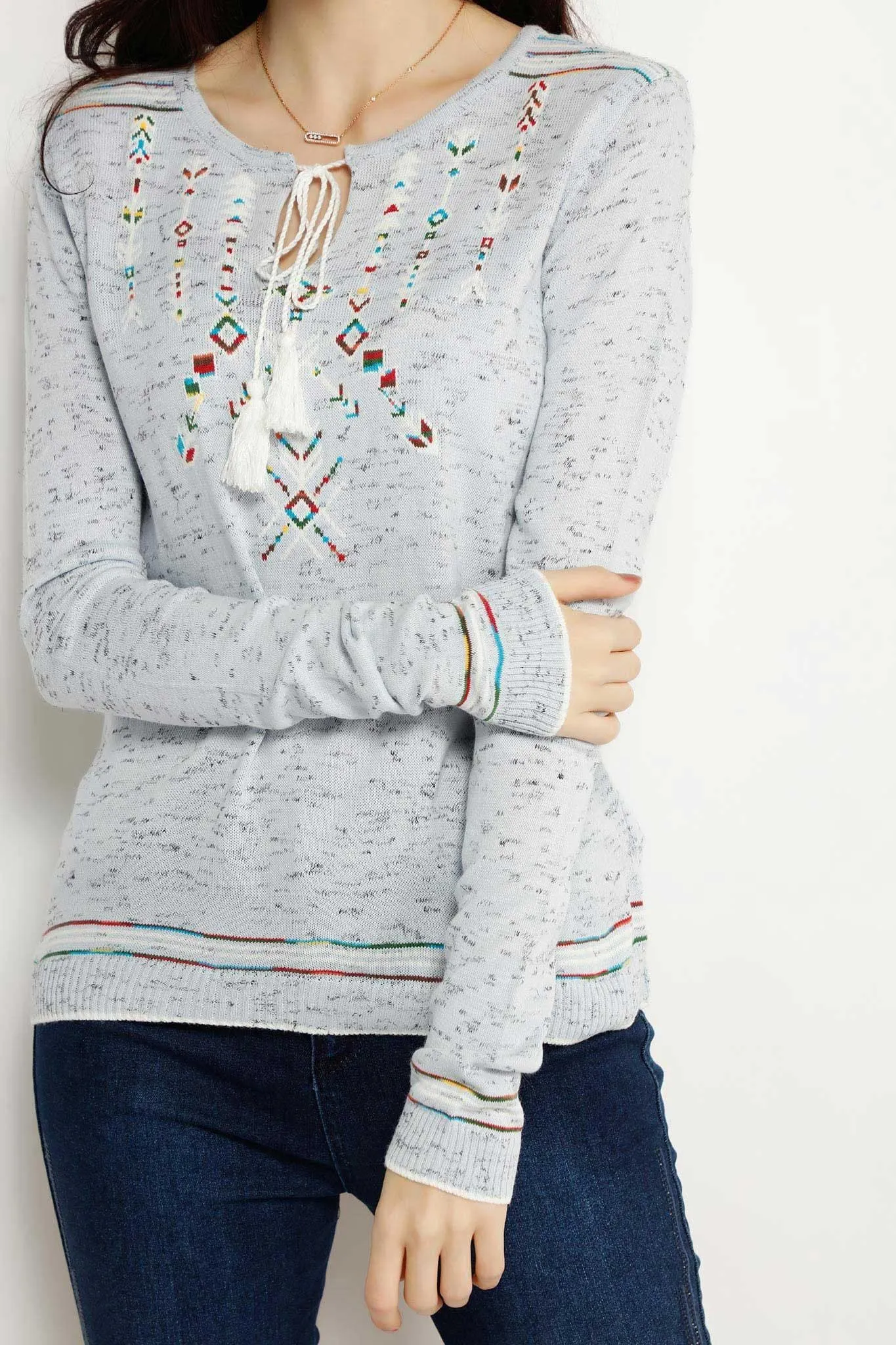 TRIBAL SIGN KNITTED PULLOVER 14172