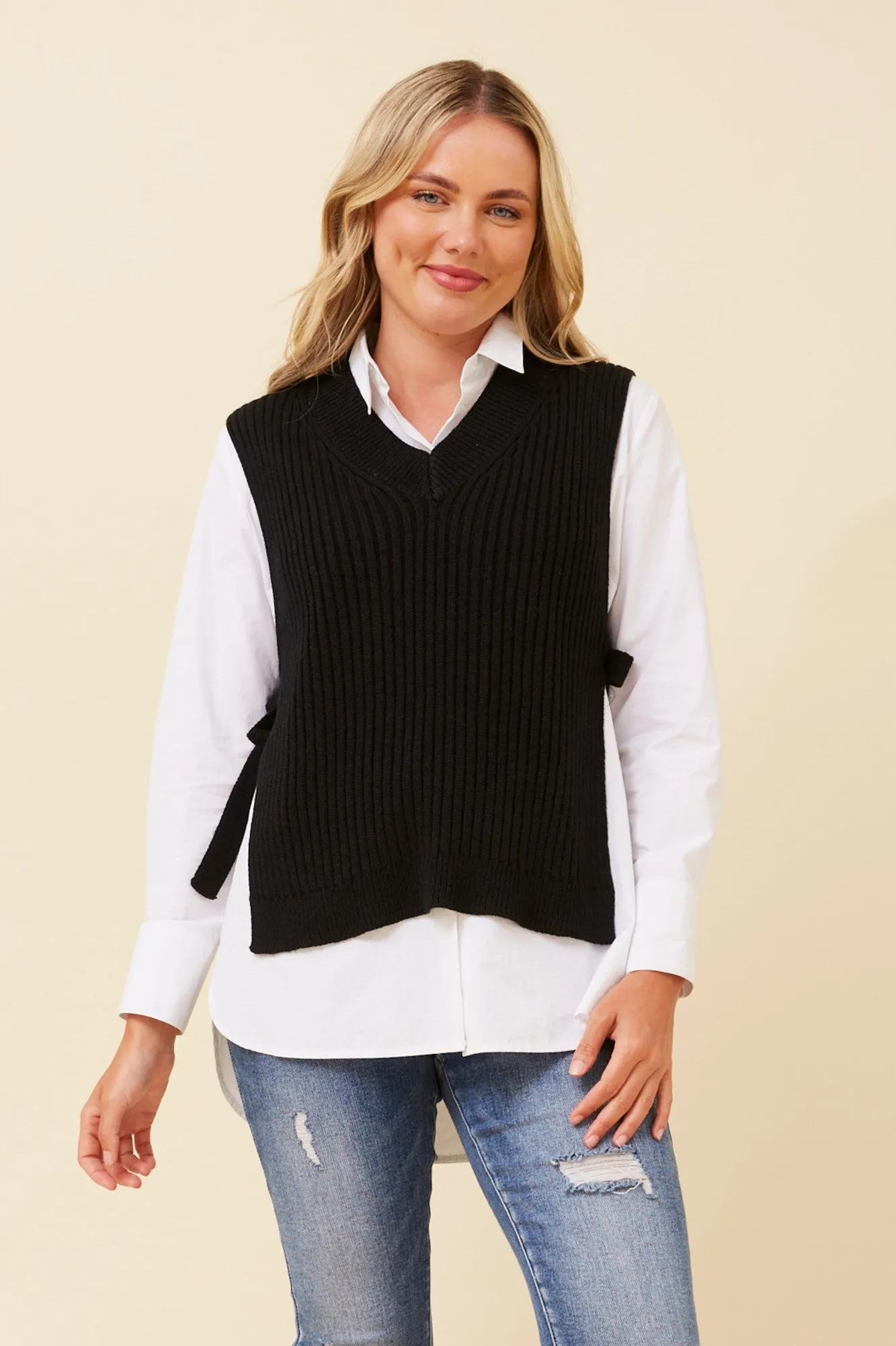 TRU SOLID KNIT VEST