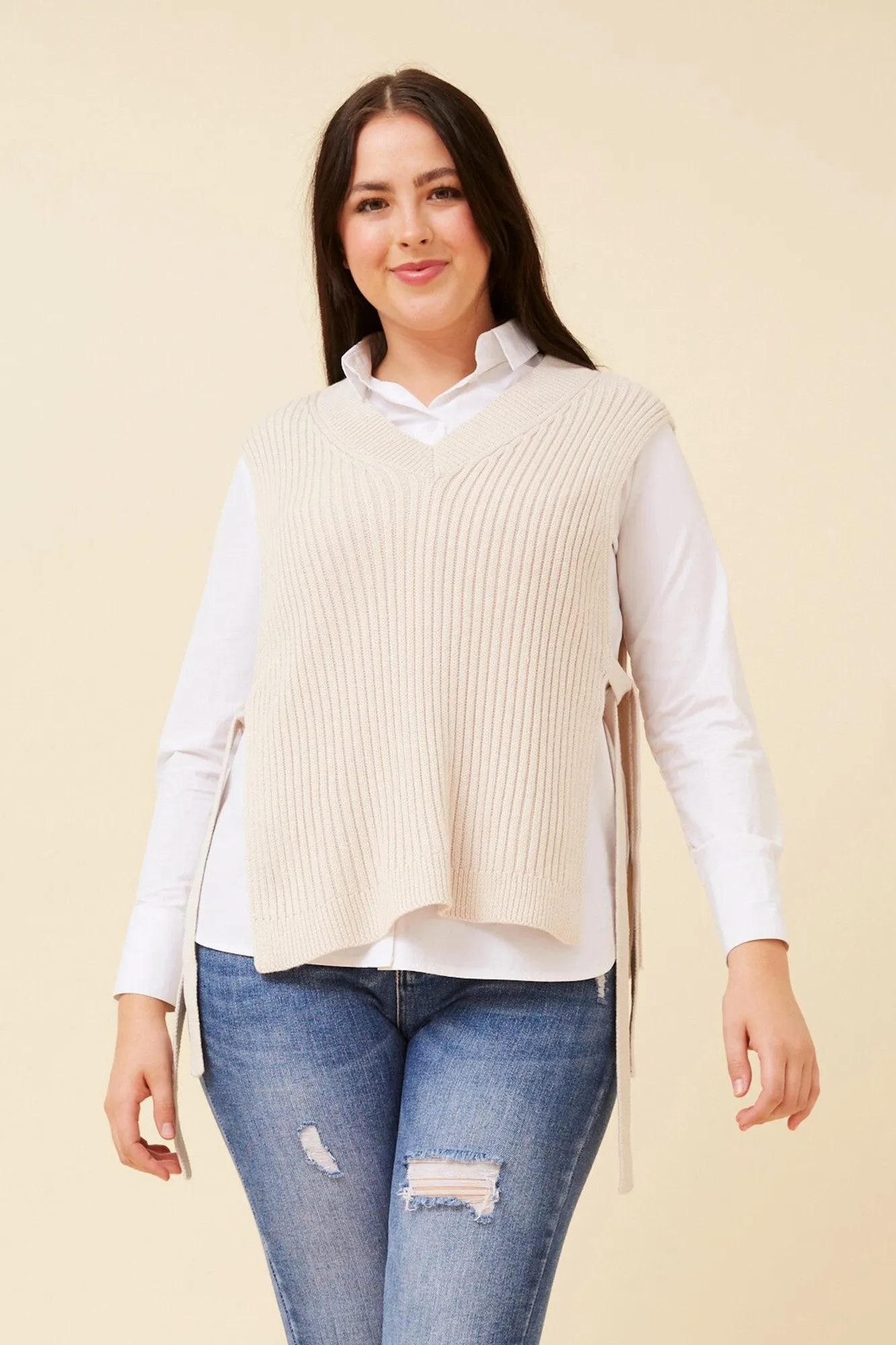 TRU SOLID KNIT VEST