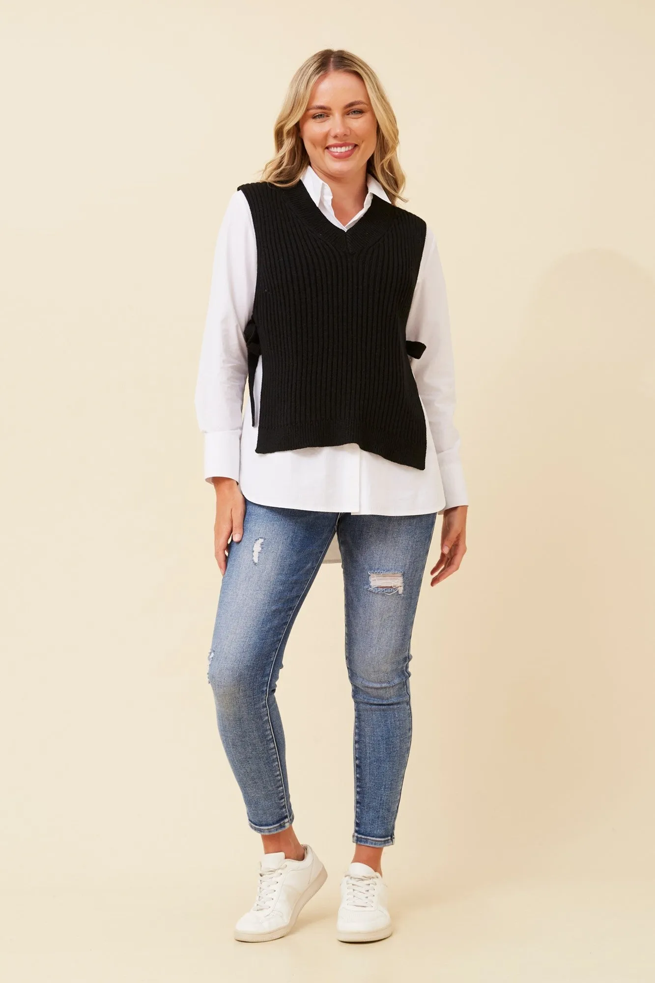 TRU SOLID KNIT VEST